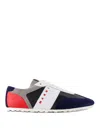 Marni Logo-embroidered Suede-trimmed Leather Sneakers In Multi