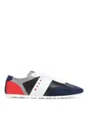 Marni Logo-embroidered Suede-trimmed Leather Sneakers In Multi