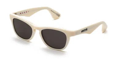 Marni Zasth Cream 5br Men's Sunglasses White Size 52 In Gold
