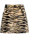 Marni Zebra-print Mini Skirt In Neutrals