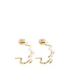 Marni Zig-zag Hoop Earrings In Neutral
