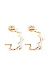 Marni Zig-zag Hoop Earrings In Neutral