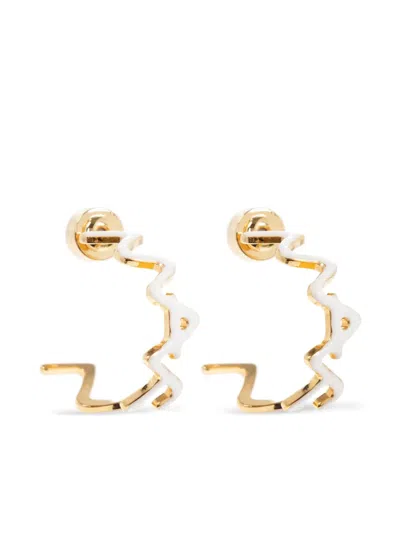 MARNI ZIGZAG-HOOP EARRINGS