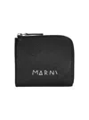 Marni Zip Around Wallet Black In Black