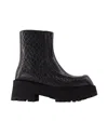 Marni Stiefeletten Mit Reissverschluss Aus Schwarzem Leder In Black