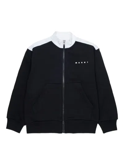 Marni Kids' Zip-fastening Sweater In Black
