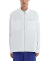 Marni Cotton Full Zip Shirt In White