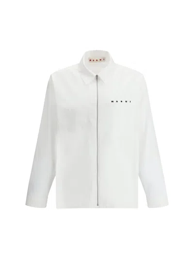 Marni Zip Shirt In White