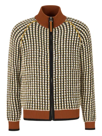 Marni Zip Sweatshirt In Brown
