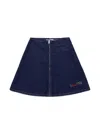 Marni Zip-up Denim Skirt In 蓝色