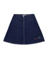 Marni Zip-up Denim Skirt In Black