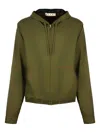 Marni Zip-up Hoodie In Green