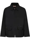 Marni Cropped Men's Jacket Large Pockets In Black