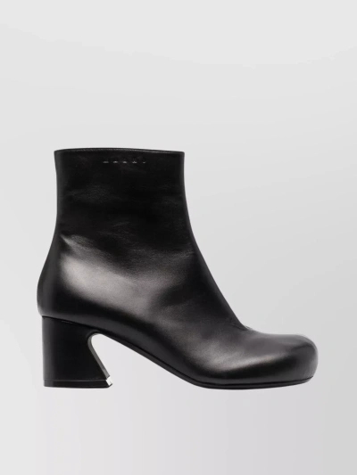 Marni Ankle Boots With Shaped Heel In Black