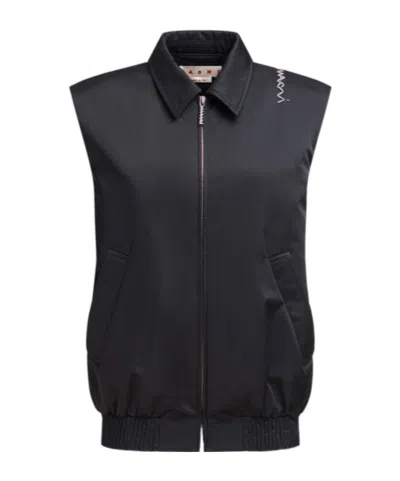 MARNI MARNI COLLARED ZIP-UP VEST
