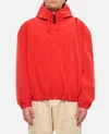 Marni Hooded Jacket With Elasticated Hem And Side Pockets In Red