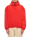 Marni Hooded Jacket With Elasticated Hem And Side Pockets In Red