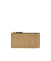 Marni Zipped Leather Card Case In Nude