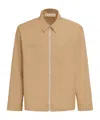 Marni Zipped Shirt With Hidden Logo In Winterwheat