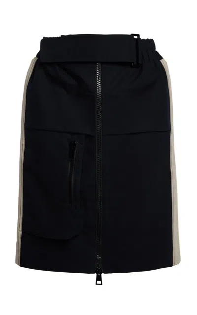 Marni Zippered Coated-cotton Midi Skirt In Black