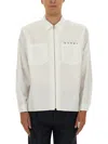 Marni Front-zipper Shirt With Classic Collar In White
