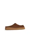 Marni Brown Suede Sabot Slip-on Loafers In Brown