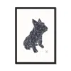 Marokka Design French Bulldog Geometric Print - Frank Black On White Background In Multi