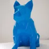 Marokka Design French Bulldog Geometric Sculpture - Frank In Azure Blue
