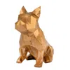 Marokka Design French Bulldog Geometric Sculpture - Frank In Metallic Aztec Gold