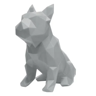 Marokka Design French Bulldog Geometric Sculpture Frank In Light Grey In Gray