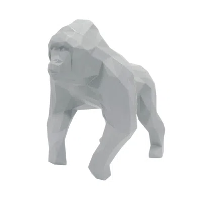 Marokka Design Gorilla Geometric Sculpture Gus In Light Grey In Gray