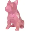 Marokka Design Pink / Purple French Bulldog Geometric Sculpture - Frank In Fondant Pink