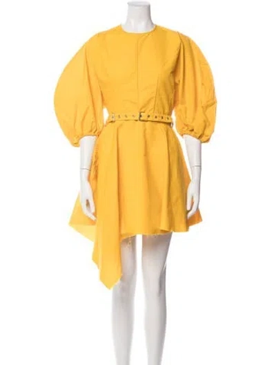 Pre-owned Marques' Almeida 2019 Mini Dress In Yellow