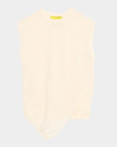 Marques' Almeida Asymmetric Knit Lace Top