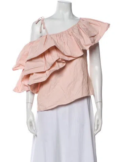 Pre-owned Marques' Almeida Asymmetrical Sleeveless Top In Pink