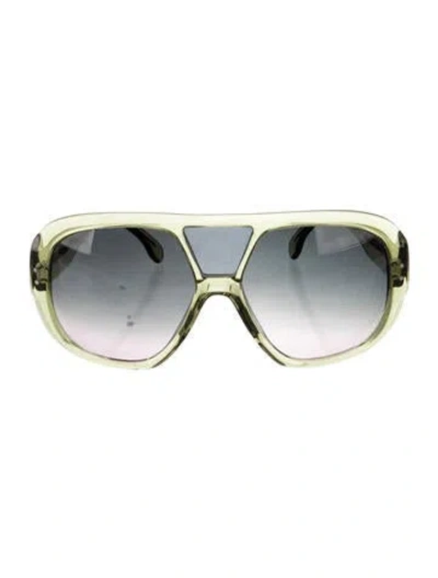 Pre-owned Marques' Almeida Aviator Gradient Sunglasses In Green
