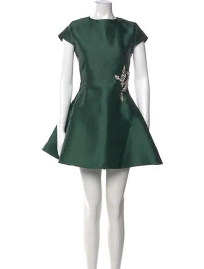 Pre-owned Marques' Almeida Bateau Neckline Mini Dress In Green