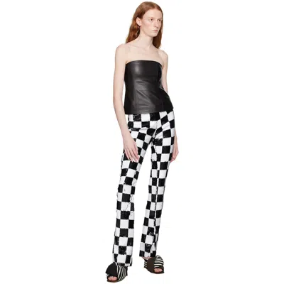 Marques' Almeida Marques Almeida Black And White Plaid Trousers In Multi