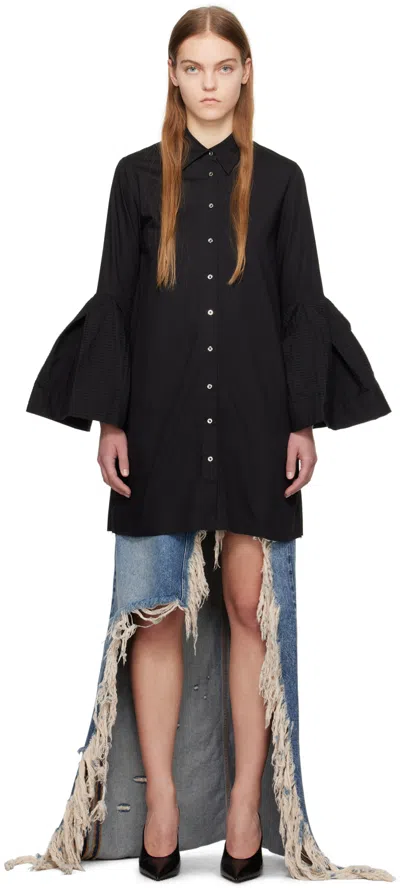 Marques' Almeida Black Puff Minidress