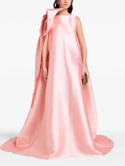 Marques' Almeida Bow-detail Maxi Dress In Pink