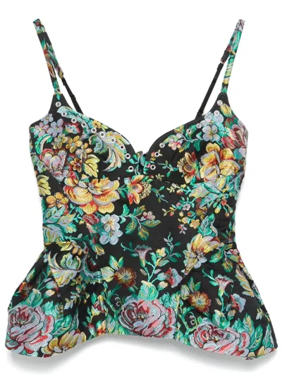 MARQUES' ALMEIDA BROCADE CORSET-STYLE TOP
