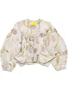Marques' Almeida Brocade-effect Satin Blouse In Grey