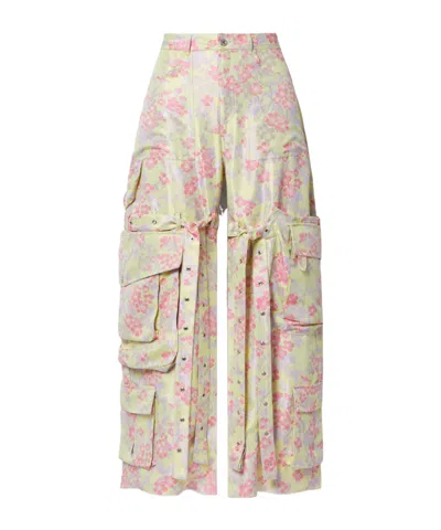 Marques' Almeida Brocade Wide-leg Cargo Pants In Multi