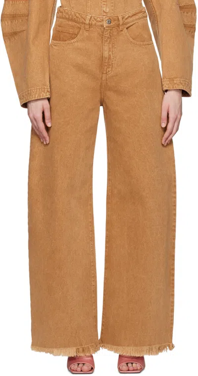Marques' Almeida Brown Boyfriend Jeans