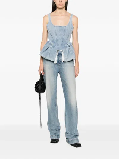 Marques' Almeida Corset Top In Blue