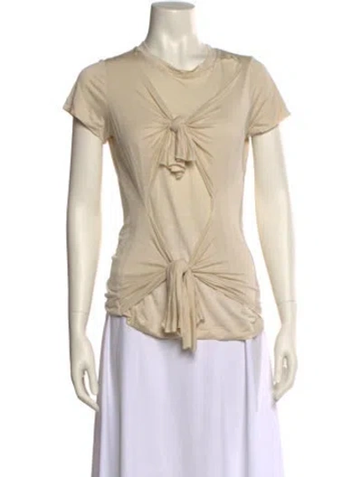 Pre-owned Marques' Almeida Cowl Neck Short Sleeve T-shirt W/ Tags In Neutral