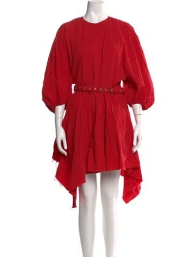 Pre-owned Marques' Almeida Crew Neck Knee-length Dress In Red