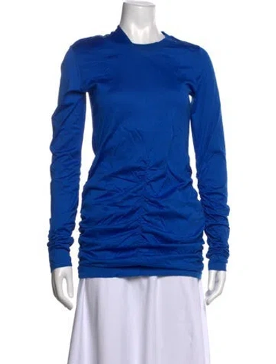 Pre-owned Marques' Almeida Crew Neck Long Sleeve Top In Blue