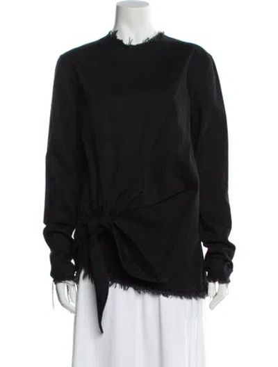 Pre-owned Marques' Almeida Crew Neck Long Sleeve Top W/ Tags In Black