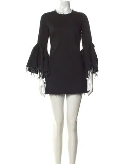 Pre-owned Marques' Almeida Crew Neck Mini Dress In Black